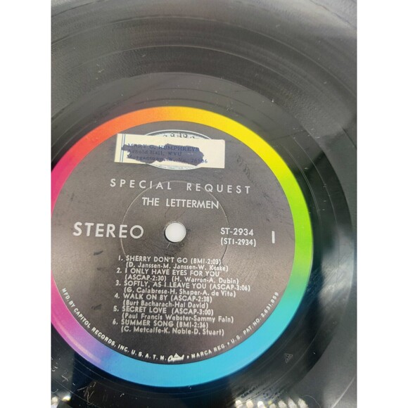 The Lettermen Special Request Vintage LP Vinyl Record Capitol Stereo ST2934 1962 - Picture 8 of 12